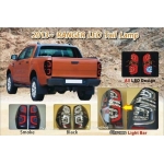 ไฟท้าย โคมไฟท้านย LED ฟอร์ด เรนเจอร์ All New Ford Ranger 2012 พื้นดำ โคมขาว ใส  ยูเรนัท ส่งฟรี